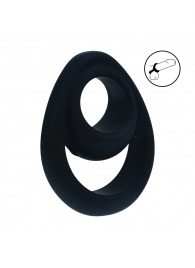 Черное эрекционное кольцо Double Ergo Silicone Cockring - Shots Media BV - в Ногинске купить с доставкой