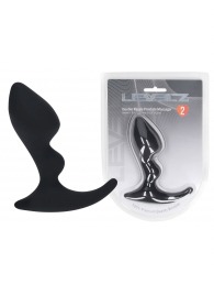 Черная анальная пробка для массажа простаты Double Ripple Silicone Prostate Massager - Shots Media BV - в Ногинске купить с доставкой