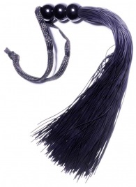 Черная силиконовая плетка - 25,4 см. - Boys of Toys - купить с доставкой в Ногинске