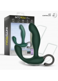 Зеленый вибромассажёр простаты Greeny - 12,8 см. - Intoyou - в Ногинске купить с доставкой