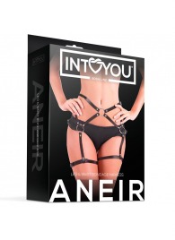 Черные стрепы на бёдра Aneir - Intoyou - купить с доставкой в Ногинске