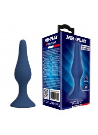 Синяя анальная пробка Slim Anal Plug S - 10,3 см. - Baile