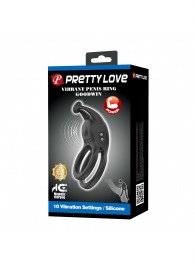 Черное перезаряжаемое виброкольцо Goodwin - Baile - в Ногинске купить с доставкой