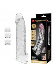 Прозрачный фаллоудлинитель с подхватом мошонки Silas - 26 см. - Baile - в Ногинске купить с доставкой