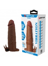 Коричневая насадка на пенис Quillon - 20 см. - Baile - в Ногинске купить с доставкой