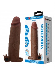 Коричневая насадка на пенис Xerxes - 22 см. - Baile - в Ногинске купить с доставкой