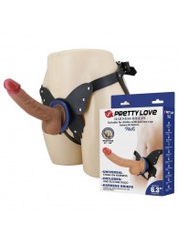 Поясной страпон Wells: трусики в форме бабочки и фаллоимитатор-насадка - Baile - купить с доставкой в Ногинске