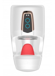 Белый мастурбатор с язычком и возвратно-поступательными движениями - Secwell - в Ногинске купить с доставкой