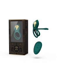 Зеленое эрекционное виброкольцо Bayek с пультом ДУ - Zalo - в Ногинске купить с доставкой