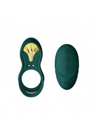 Зеленое эрекционное виброкольцо Bayek с пультом ДУ - Zalo - в Ногинске купить с доставкой