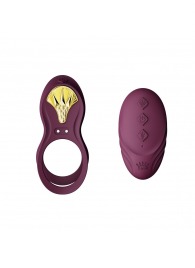 Фиолетовое эрекционное виброкольцо Bayek с пультом ДУ - Zalo - в Ногинске купить с доставкой
