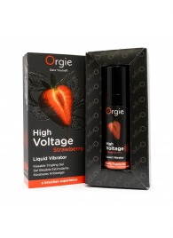 Жидкий вибратор Orgie High Voltage Strawberry - 15 мл. - ORGIE - купить с доставкой в Ногинске