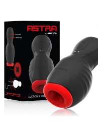 Черно-красный мастурбатор с вибрацией и всасыванием - JAMYJOB - в Ногинске купить с доставкой