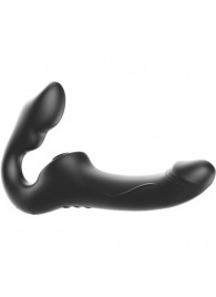 Черный безремневой страпон с 3 моторами - Ibiza - купить с доставкой в Ногинске