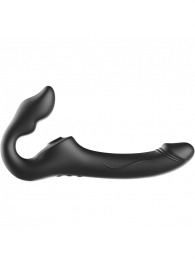 Черный безремневой страпон с 3 моторами - Ibiza - купить с доставкой в Ногинске