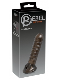 Насадка на пенис Rebel smoke с рёбрышками и отверстием под мошонку - Orion - в Ногинске купить с доставкой