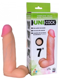 Фаллическая насадка Харнесс UNICOCK 7  - 19 см. - LOVETOY (А-Полимер) - купить с доставкой в Ногинске