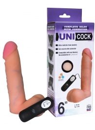 Фаллическая насадка Харнесс UNICOCK 6  с вибрацией - 18 см. - LOVETOY (А-Полимер) - купить с доставкой в Ногинске