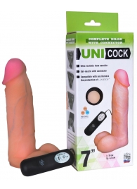Фаллическая насадка Харнесс UNICOCK 7  с вибрацией - 19 см. - LOVETOY (А-Полимер) - купить с доставкой в Ногинске
