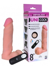 Фаллическая насадка Харнесс UNICOCK 8  с вибрацией - 20 см. - LOVETOY (А-Полимер) - купить с доставкой в Ногинске