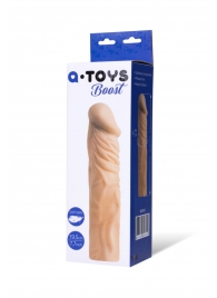 Насадка с ярко выраженной головкой и рельефным стволом - 19 см. - A-toys - в Ногинске купить с доставкой