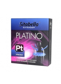 Стимулирующая насадка с усиками и шипиками Platino  Ураган - Sitabella - купить с доставкой в Ногинске