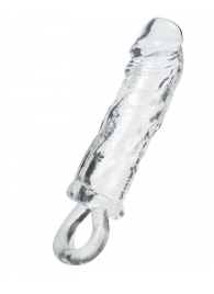 Прозрачная насадка с петлёй для фиксации - 14 см. - ToyFa - в Ногинске купить с доставкой