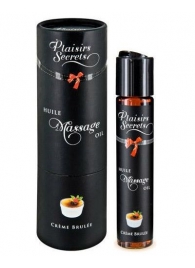 Массажное масло с ароматом крем брюле Huile de Massage Gourmande Creme Brulée - 59 мл. - Plaisir Secret - купить с доставкой в Ногинске