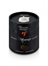 Массажная свеча с ароматом шоколада Bougie de Massage Gourmande Chocolat - 80 мл. - Plaisir Secret - купить с доставкой в Ногинске