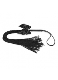 Чёрная плётка Lilly Whip Bijoux - Bijoux Indiscrets - купить с доставкой в Ногинске