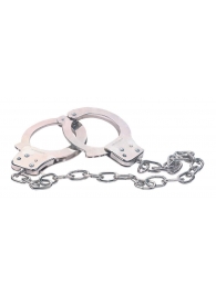 Наручники из металла с длинной цепочкой CHROME HANDCUFFS METAL HANDCUFFS W. KEY - NMC - купить с доставкой в Ногинске