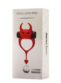 Красное эрекционное кольцо в форме дьяволенка DEVOL COCKRING - Adrien Lastic - в Ногинске купить с доставкой
