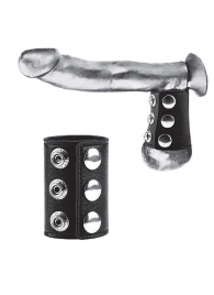 Утяжка на пенис на кнопочках 100% PVC STRAP WITH METAL SNAP - BlueLine - купить с доставкой в Ногинске