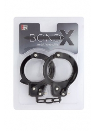 Чёрные наручники из листового металла BONDX METAL CUFFS BLACK - Dream Toys - купить с доставкой в Ногинске