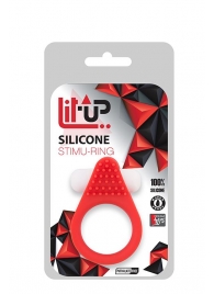 Красное эрекционное кольцо LIT-UP SILICONE STIMU RING 1 RED - Dream Toys - в Ногинске купить с доставкой