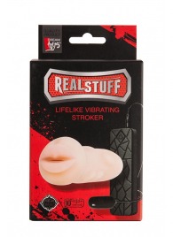 Мастурбатор-ротик с вибрацией REALSTUFF VIBRATING MASTURBATOR MOUTH - Dream Toys - в Ногинске купить с доставкой
