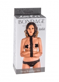 Ошейник с длинной лентой и наручниками Strap Bondage Kit One Size - Lola Games - купить с доставкой в Ногинске