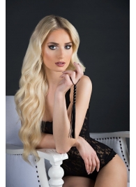 Чёрная мини-плеть из резины Rubber Mini Whip - 22 см. - Blush Novelties - купить с доставкой в Ногинске