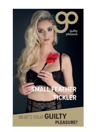 Пластиковая метелочка с красными пёрышками Small Feather Tickler - 32 см. - Blush Novelties - купить с доставкой в Ногинске