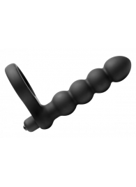 Насадка для двойного проникновения Double Fun Cock Ring with Double Penetration Vibe - XR Brands - в Ногинске купить с доставкой