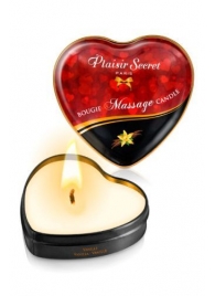 Массажная свеча с ароматом ванили Bougie Massage Candle - 35 мл. - Plaisir Secret - купить с доставкой в Ногинске
