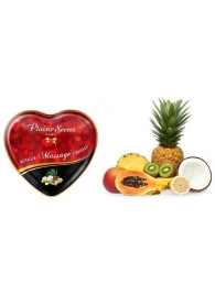 Массажная свеча с ароматом экзотических фруктов Bougie Massage Candle - 35 мл. - Plaisir Secret - купить с доставкой в Ногинске