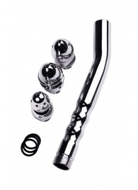 Металлический анальный душ с тремя насадками - ToyFa - купить с доставкой в Ногинске