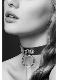 Узенький ошейник из полиуретана с кольцом - Bijoux Pour Toi - купить с доставкой в Ногинске