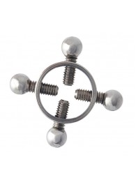 Серебристые зажимы для сосков на винтах - ToyFa - купить с доставкой в Ногинске