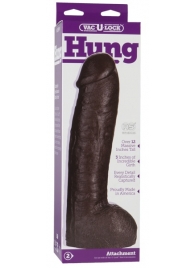 Большая насадка для трусиков Vac-U-Lock Realistic Hung - 31,7 см. - Doc Johnson - купить с доставкой в Ногинске