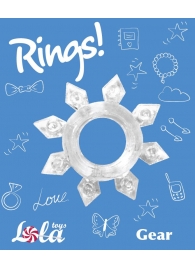 Прозрачное эрекционное кольцо Rings Gear - Lola Games - в Ногинске купить с доставкой