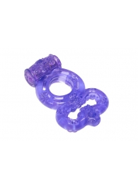 Фиолетовое эрекционное кольцо Rings Treadle с подхватом - Lola Games - в Ногинске купить с доставкой