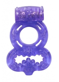 Фиолетовое эрекционное кольцо Rings Treadle с подхватом - Lola Games - в Ногинске купить с доставкой