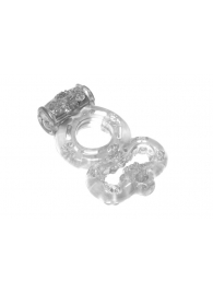 Прозрачное эрекционное кольцо Rings Treadle с подхватом - Lola Games - в Ногинске купить с доставкой